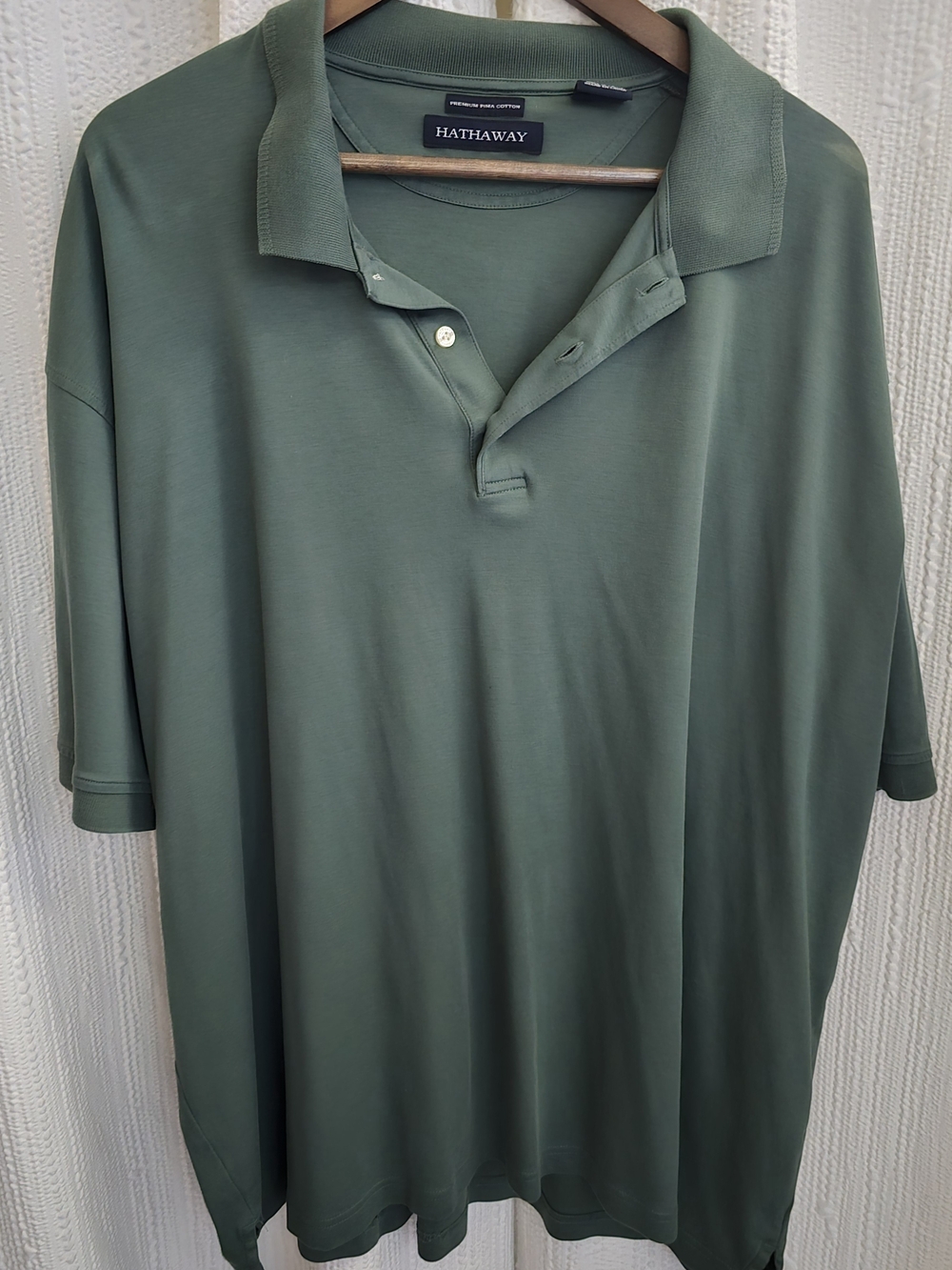 XXL Hathaway Men's Polo in Olive Green
